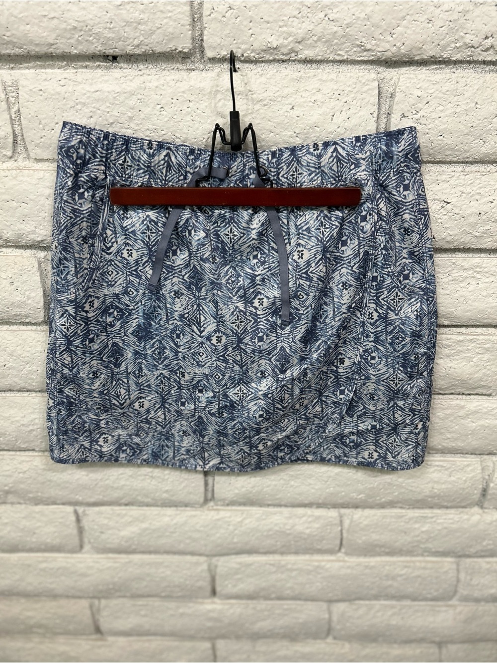 North River Outfitters Skort Womens Blue Geometric Athletic Built In Shorts